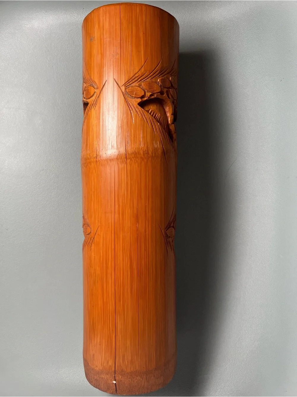 Antique Chinese Carved Bamboo Bitong Brush Pot